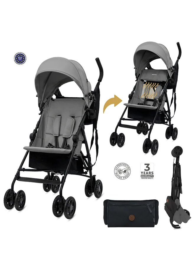 نيوبريز عربة أطفال نيوبيز كليما خفيفة الوزن وقابلة للطي للسفر، مظلة مقاومة للماء بعامل حماية  +، مناسبة من  أشهر إلى  سنوات، تتحمل حتى  كجم، ضمان  سنوات، مع حامل أكواب ومنظم صغير وحزام حمل