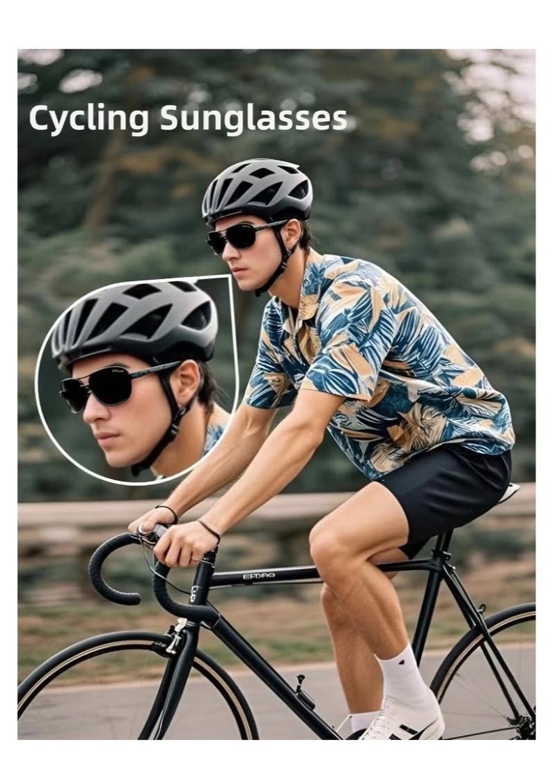 POLICE Men's Polarized Sport Sunglasses ,Cycling Sunglasses,for Men Driving Fishing Running with UV 400 Protection Sun Glasses with Gunmetal Frame with Grey Lenses - Image 4