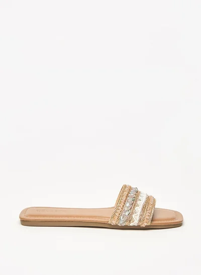 Celeste Womens Embellished Open Toe SlipOn Sandals