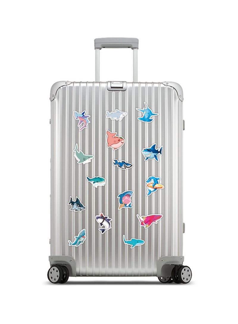 50pcs Shark Stickers Pack Cute Decals for Kids Teens Students Phone Laptop Skateboard Luggage Guitar Water Bottles Vinyl Waterproof Shark Themed Cartoon Sticker Decoration Gift - Image 4