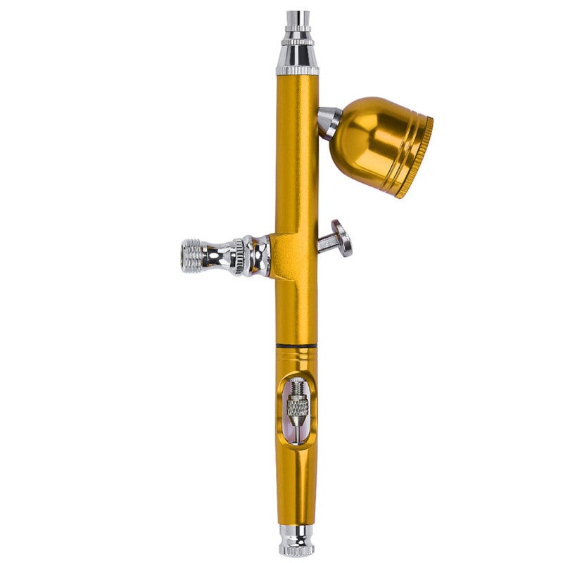 Gravity Feed Airbrush Gun: Tuhao Gold, 7cc Ink Cup, Trigger Control Thickness - Adjustable Pigment Quantity, High Quality Airbrush for Art, Tattoo, Nail, Cake, Model Decoration - Image 4