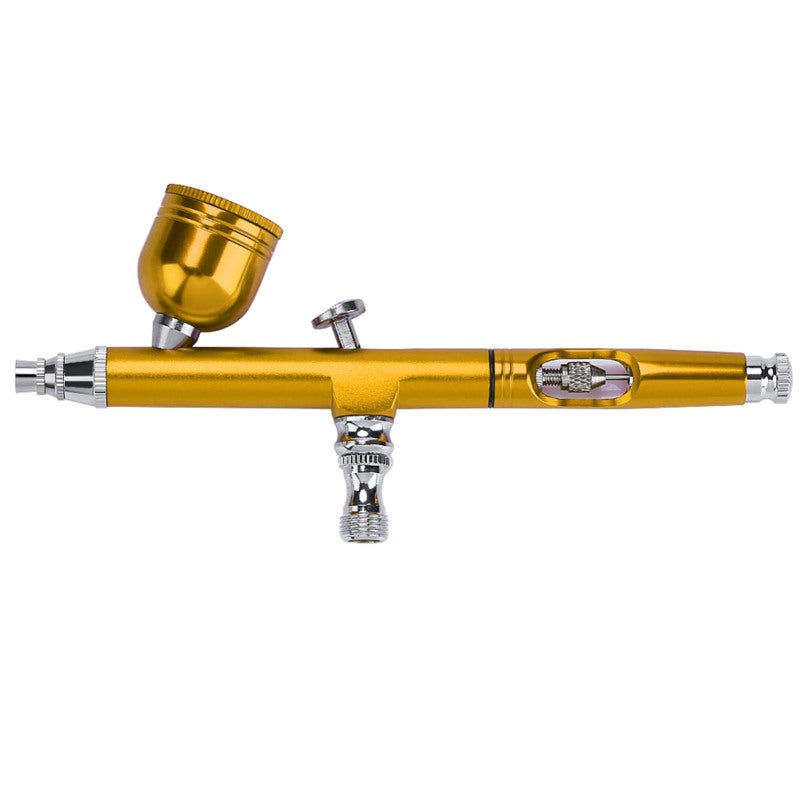 Gravity Feed Airbrush Gun: Tuhao Gold, 7cc Ink Cup, Trigger Control Thickness - Adjustable Pigment Quantity, High Quality Airbrush for Art, Tattoo, Nail, Cake, Model Decoration - Image 5