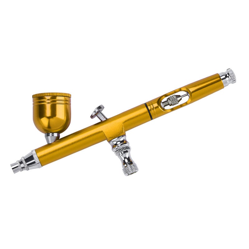 Gravity Feed Airbrush Gun: Tuhao Gold, 7cc Ink Cup, Trigger Control Thickness - Adjustable Pigment Quantity, High Quality Airbrush for Art, Tattoo, Nail, Cake, Model Decoration - Image 2