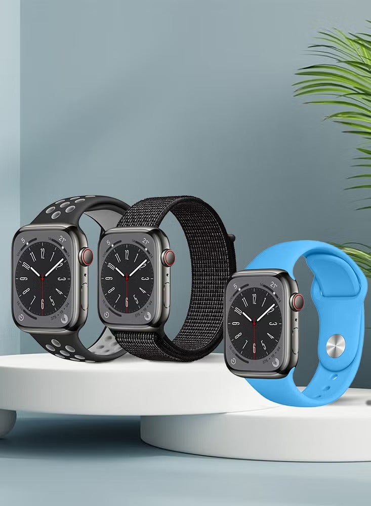 PROMASS 3pcs Watchband Replacement for Apple Watch 41/40/38mm Series 8/7/6/5/4/SE - Image 2