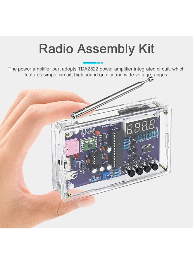 Generic - Radio Assembly Kit Frequency Modulation Circuit Board Microcontroller DIY Electronic Production Soldering Practice Bulk Parts - Image 1