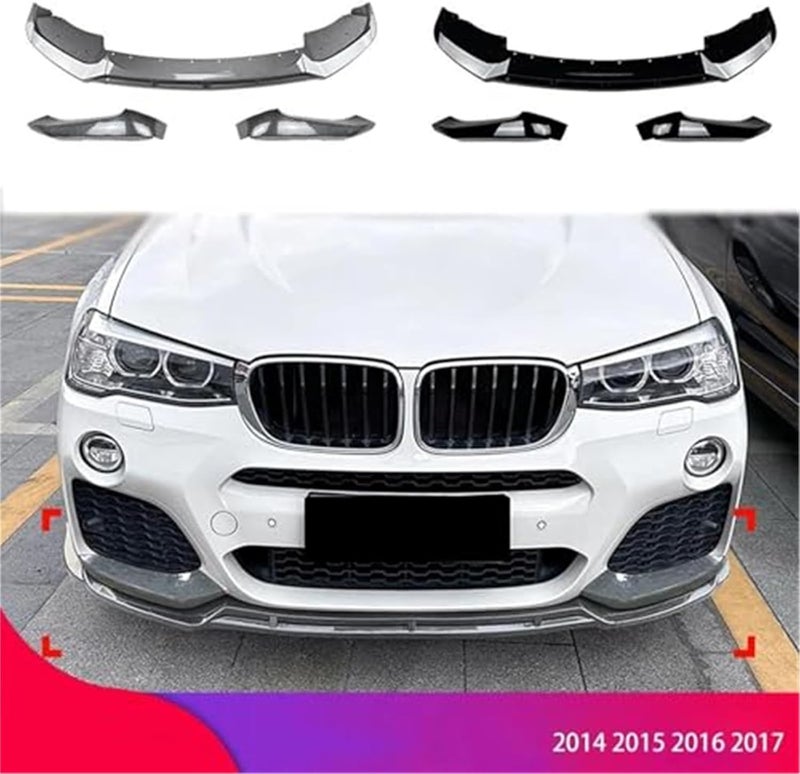 QASULER Front Bumper Spoiler Lip for BMW X3 F25 X4 F26 - Image 2