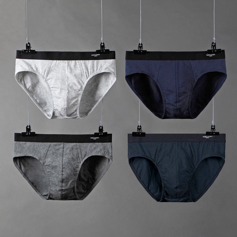 Mens Cotton Briefs Solid Breathable Underpants 5049  - Image 3