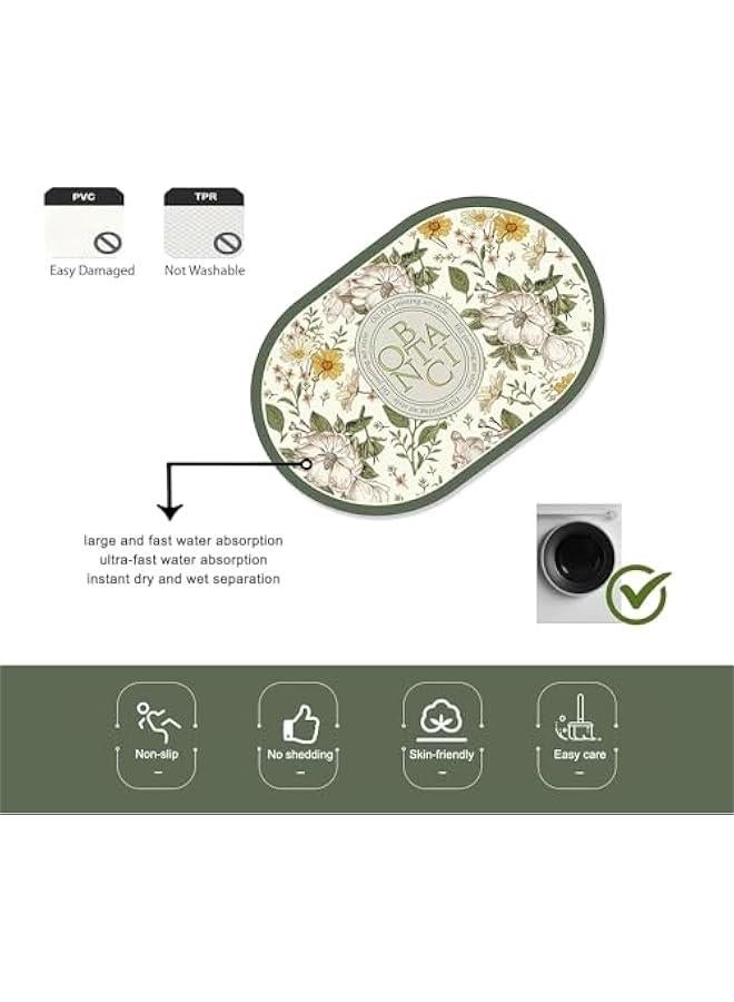 HOOKOR Non-Slip Bath Mat, Bathroom Mat- Quick-Drying, Highly Absorbent Floor Mats - Durable & Machine Washable for Shower, Tub, Toilet & Bathroom Floors,60x40cm (1 Pack) - Image 4