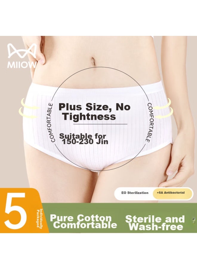 MIIOW Miiow Disposable Underwear For Women, Large Size, Sterile, No-wash, For Pregnancy, Postpartum, Menstruation, Travel, Business Trips, Portable, 200 Jin  - Image 1