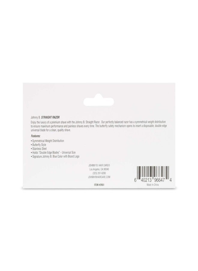 JOHNNY B. Professional Barber Straight Edge Razor, Blue - Image 4