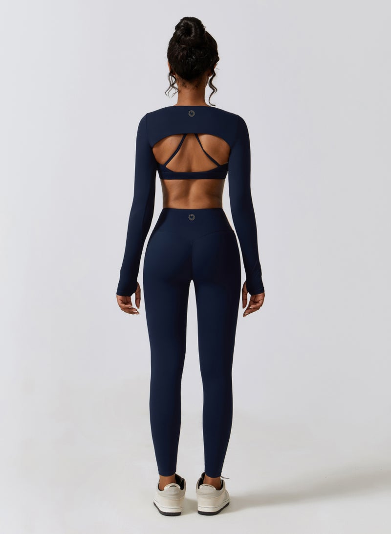 KAWN.YOGA Womens Long Sleeves Crop Top - Image 4