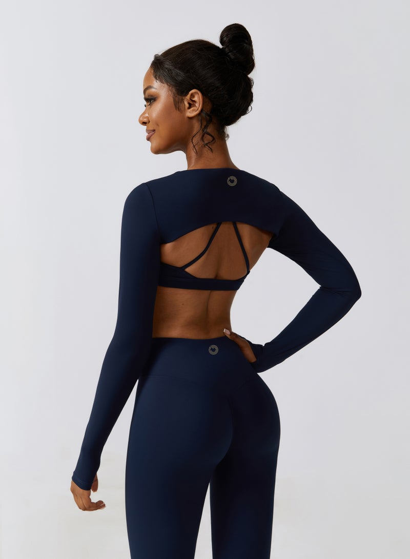 KAWN.YOGA Womens Long Sleeves Crop Top - Image 5