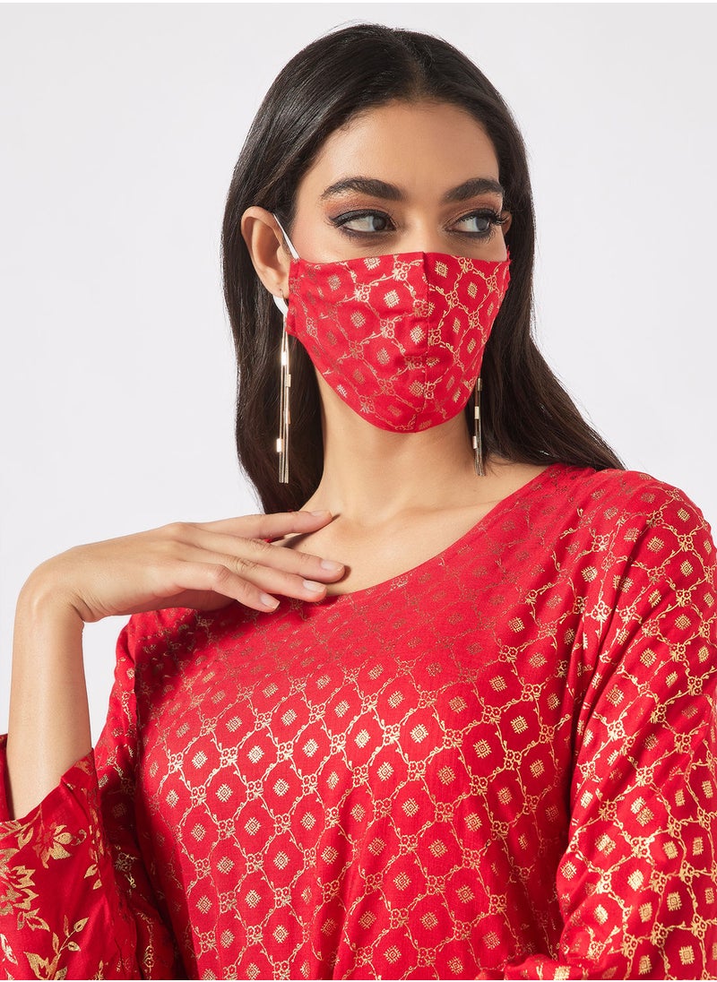 HANA & SARA - Elegant Printed Jalabiya - Image 1