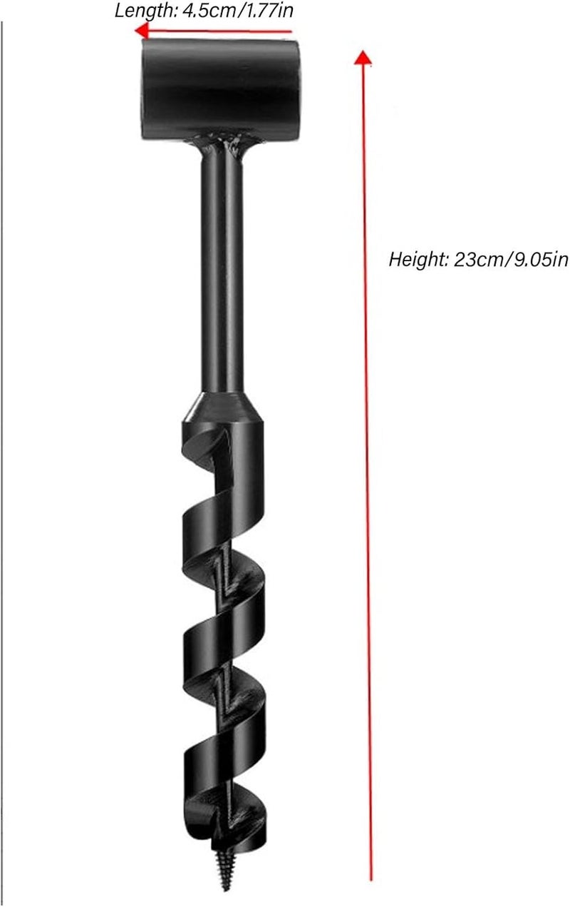 Manual Auger High Speed Steel, Handmade Wood Auger Drill Bit, Professional Grinding and Welding for Perfect Holes, Garden Spiral Auger Drill for Camping Survival Shelter Constructi - Image 3