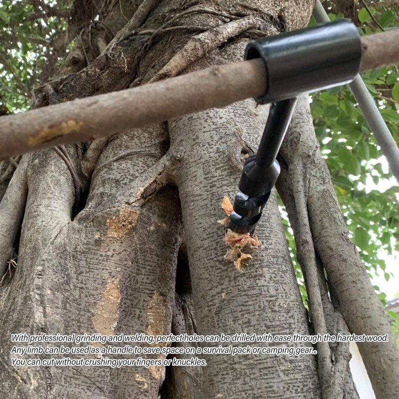 Manual Auger High Speed Steel, Handmade Wood Auger Drill Bit, Professional Grinding and Welding for Perfect Holes, Garden Spiral Auger Drill for Camping Survival Shelter Constructi - Image 1
