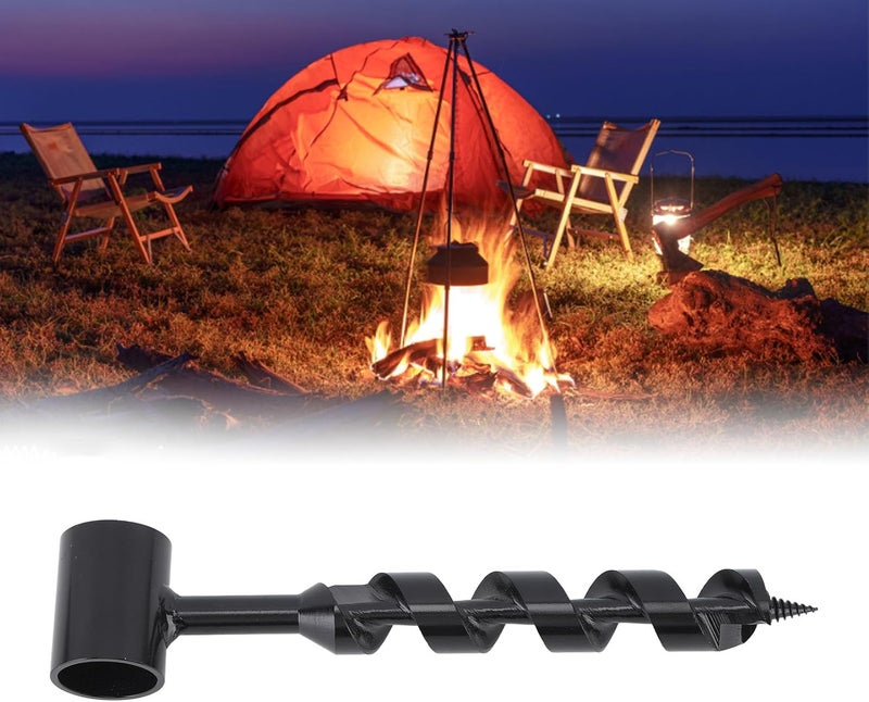 Manual Auger High Speed Steel, Handmade Wood Auger Drill Bit, Professional Grinding and Welding for Perfect Holes, Garden Spiral Auger Drill for Camping Survival Shelter Constructi - Image 2