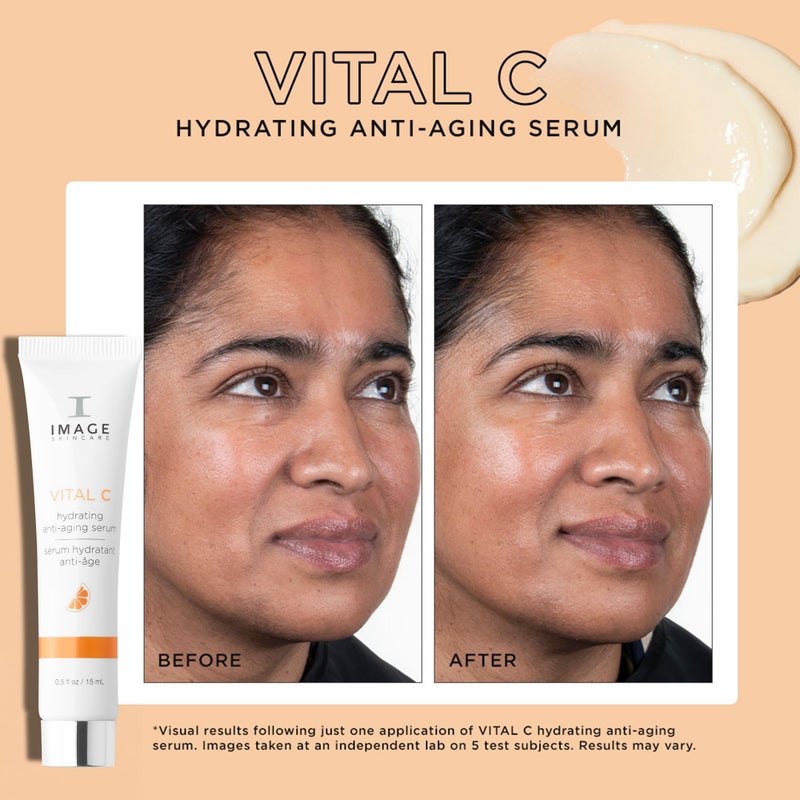 IMAGE Skincare, VITAL C Hydrating Anti-Aging Serum, with Potent Vitamin C to Brighten, Tone and Smooth Appearance of Wrinkles, Sample Size 0.5 fl oz - Image 3