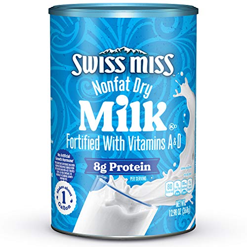Swiss Miss Nonfat Dry Milk, Fortified with Vitamins A & D, 12.98 oz. Canister - Image 1