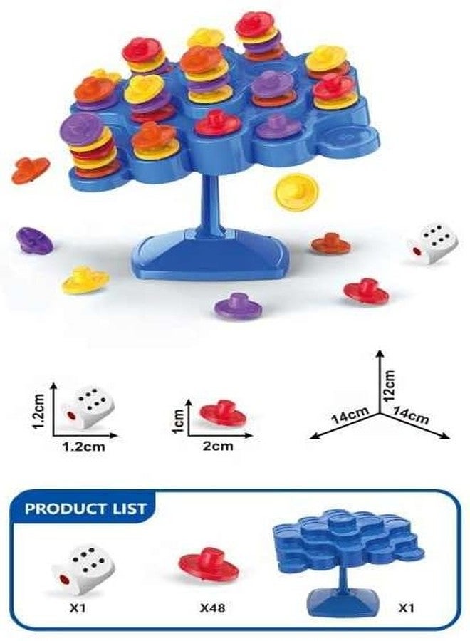 Goyal's Balancing Topple Stacking Game for Kids - 48 Colorful Discs with Dice | Educational Dexterity Skill Toy for Boys & Girls | Fun Family Game for 3+ Years - Image 3