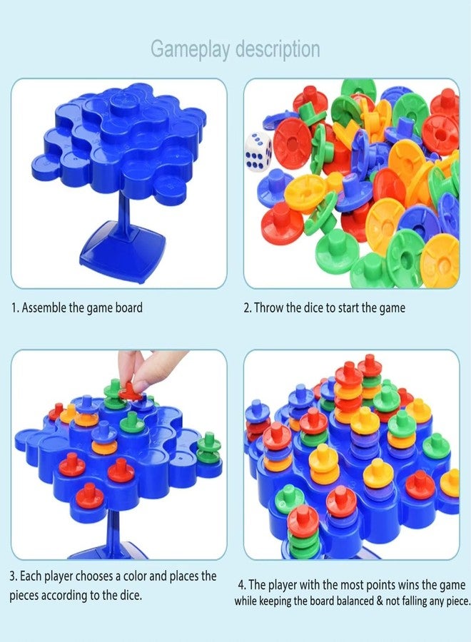Goyal's Balancing Topple Stacking Game for Kids - 48 Colorful Discs with Dice | Educational Dexterity Skill Toy for Boys & Girls | Fun Family Game for 3+ Years - Image 5