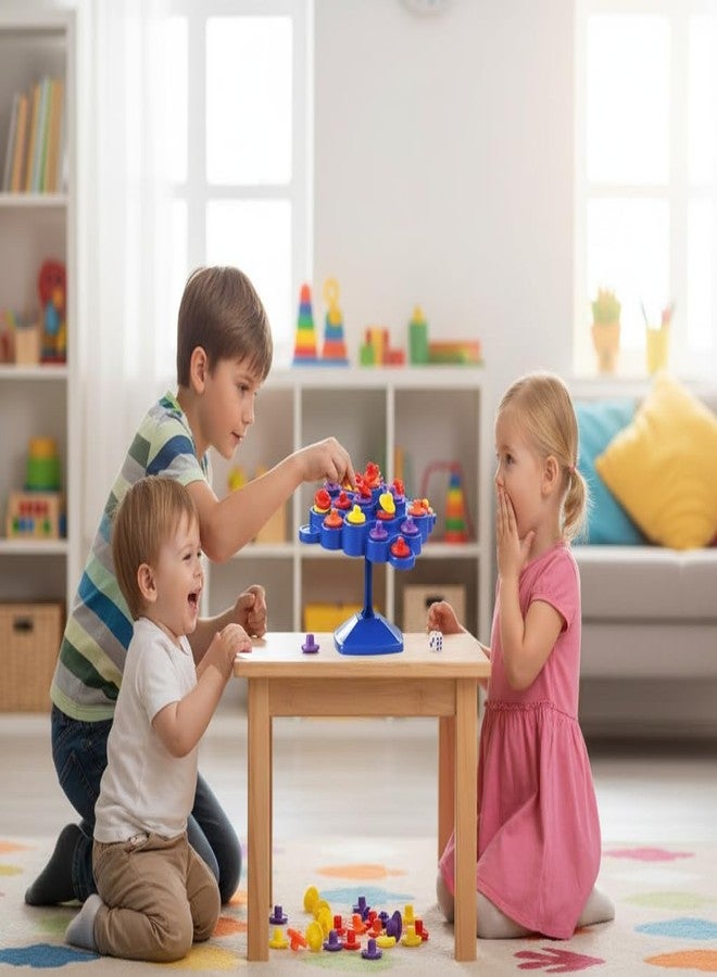 Goyal's Balancing Topple Stacking Game for Kids - 48 Colorful Discs with Dice | Educational Dexterity Skill Toy for Boys & Girls | Fun Family Game for 3+ Years - Image 2