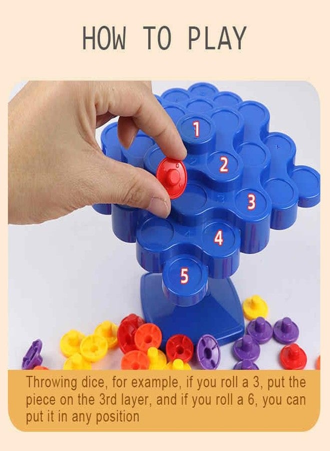 Goyal's Balancing Topple Stacking Game for Kids - 48 Colorful Discs with Dice | Educational Dexterity Skill Toy for Boys & Girls | Fun Family Game for 3+ Years - Image 4