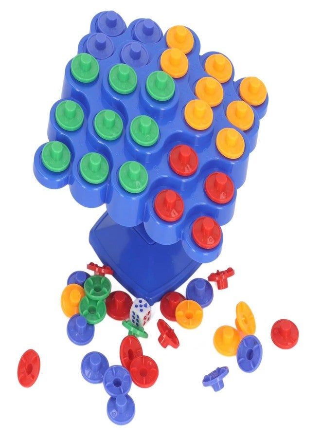 Goyal's Balancing Topple Stacking Game for Kids - 48 Colorful Discs with Dice | Educational Dexterity Skill Toy for Boys & Girls | Fun Family Game for 3+ Years - Image 1