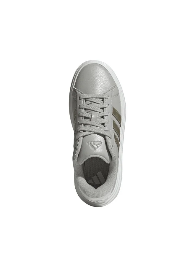adidas جراند كورت بلاتفورم رمادي رياضي 3.5