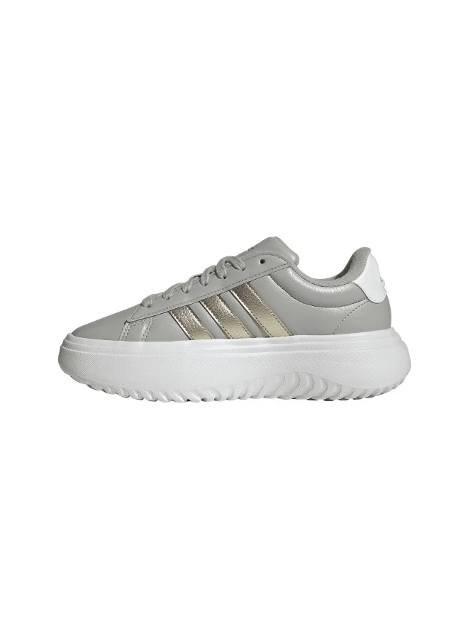 adidas جراند كورت بلاتفورم رمادي رياضي 3.5