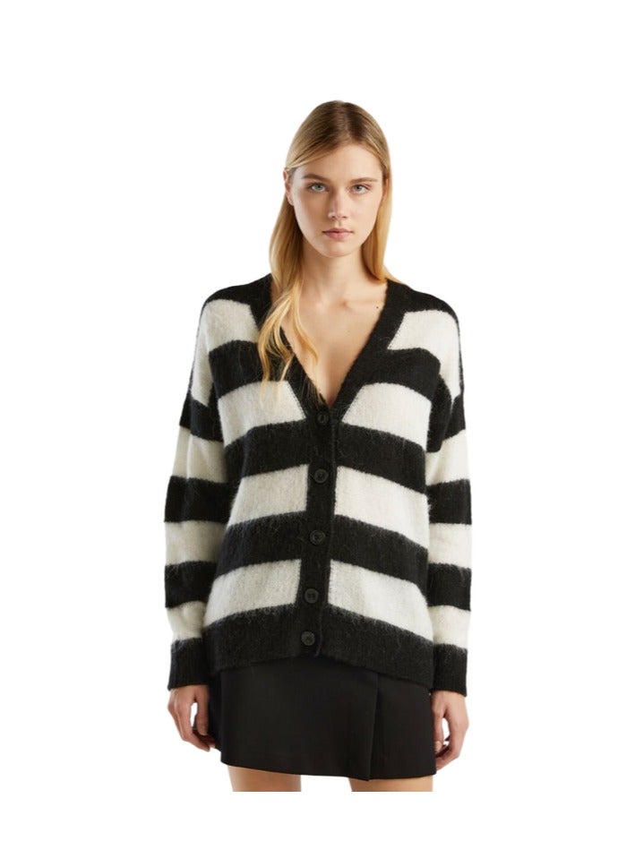 Benetton STRIPED SWEATER IN ALPACA BLEND  - Image 1