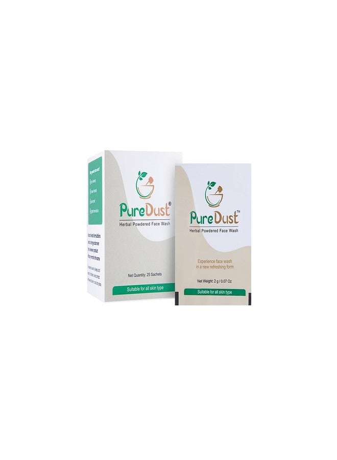 PureDust أكياس مسحوق الأعشاب الطبيعية من بيور داست لجميع أنواع البشرة - عبوة من 25 كيسًا، 50 غرامًا - تساعد في تقليل حب الشباب والتحكم في إفراز الزيوت، مناسبة للسفر ومعتمدة من إدارة أمن النقل الأمريكية - تكفي حتى 100 غسلة - Image 1
