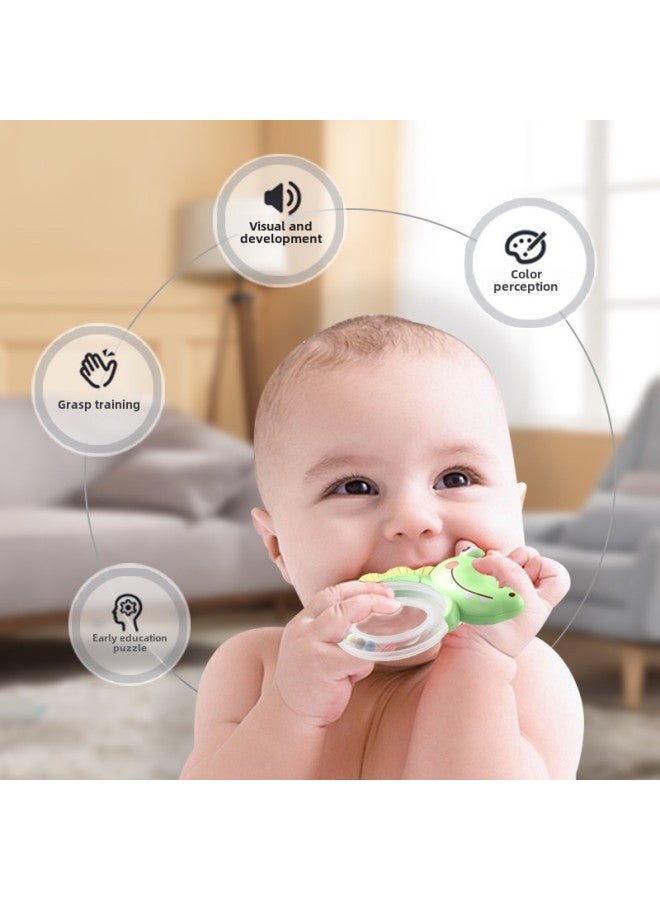 Baby Boiled Rattles Baby Toys Baby 0-1 Year Old Hand Rattles Newborn Children's Puzzle Bite-Color:Owl Yellow Storage Box - Image 4