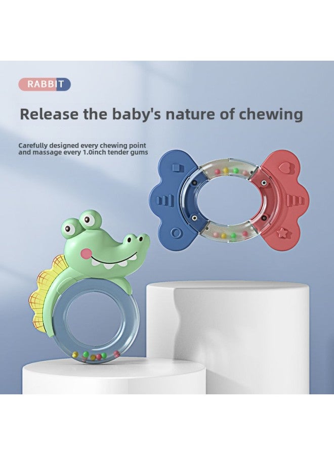 Baby Boiled Rattles Baby Toys Baby 0-1 Year Old Hand Rattles Newborn Children's Puzzle Bite-Color:Owl Yellow Storage Box - Image 2