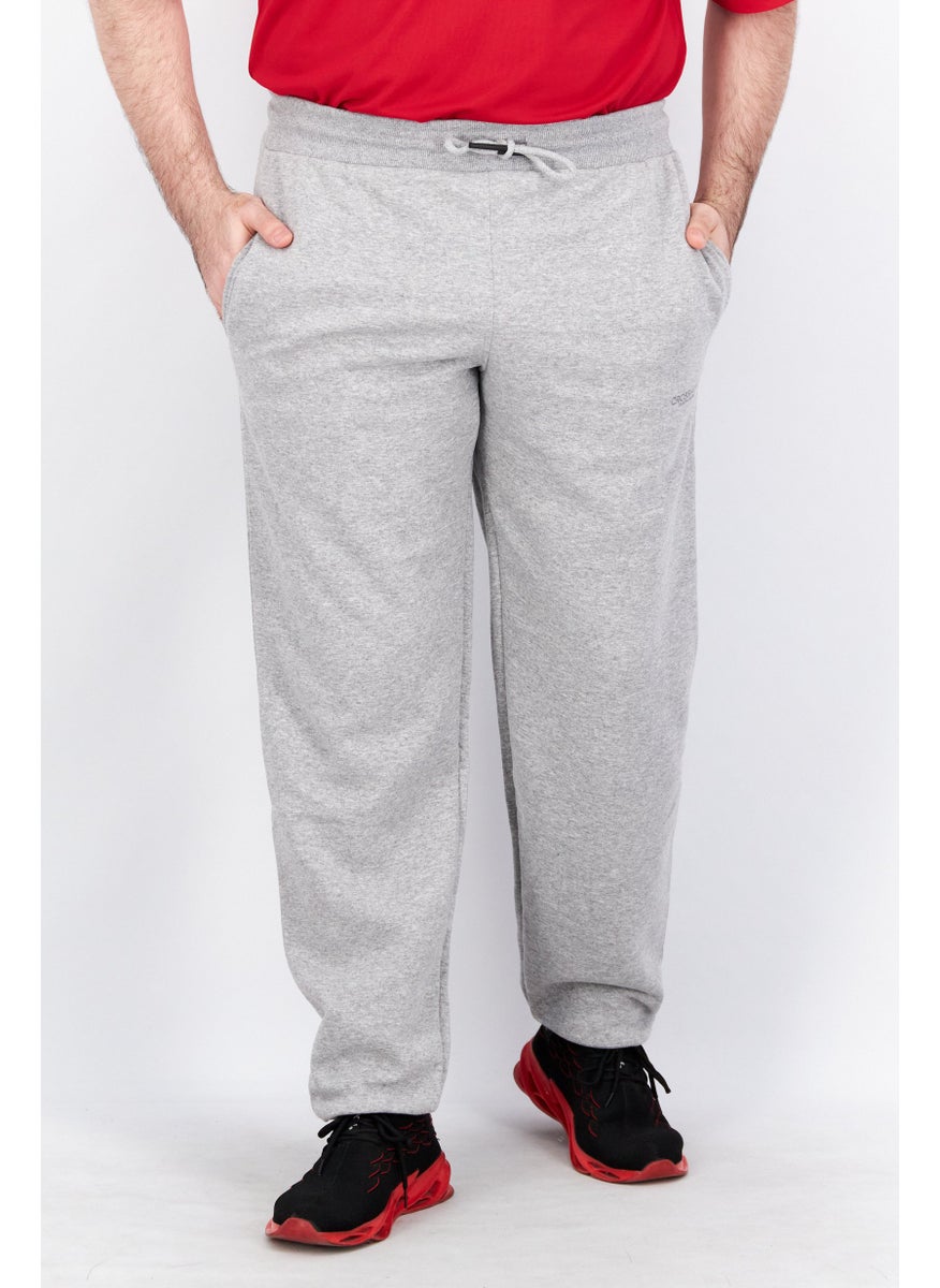 CROSSHATCH Men Regular Fit Drawstring Heather Jogger Pants, Grey  - Image 1