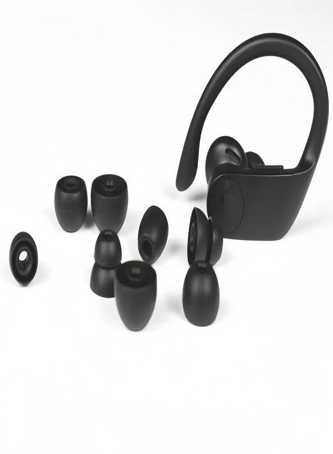 Wiki VALLEY 8 Pairs Replacement Silicone Earbuds Tips for Powerbeats Pro & Beats Flex/BeatsX Headphones, 4 Sizes Soft Flexible Noise Reduction Eartips Compatible with Beats Flex Earbuds Replacement Tips (Black) - Image 5