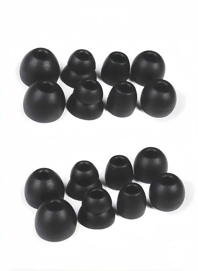 Wiki VALLEY 8 Pairs Replacement Silicone Earbuds Tips for Powerbeats Pro & Beats Flex/BeatsX Headphones, 4 Sizes Soft Flexible Noise Reduction Eartips Compatible with Beats Flex Earbuds Replacement Tips (Black) - Image 1