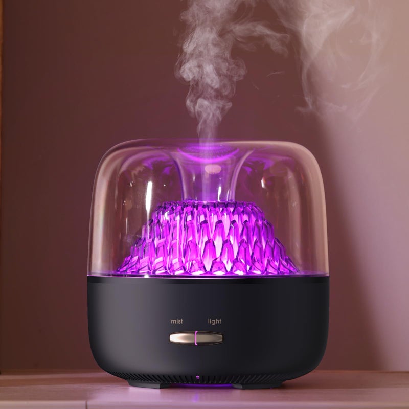 KinYiLO Small Essential Oil Diffuser for Home, Stylish Volcano Mountain View & Colorful Lighting, Aromatherapy Aroma Diffusers, Small Size for Personal Office Desk Bedroom Bathroom - Image 1