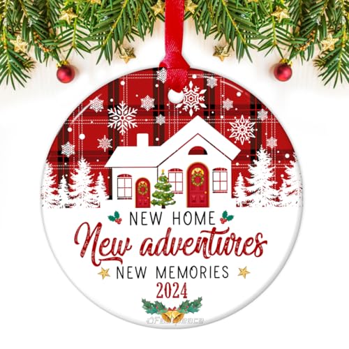 Fastpeace 2024 Ceramic House Warming Ornament  Gifts for New Home Owners Couples Women