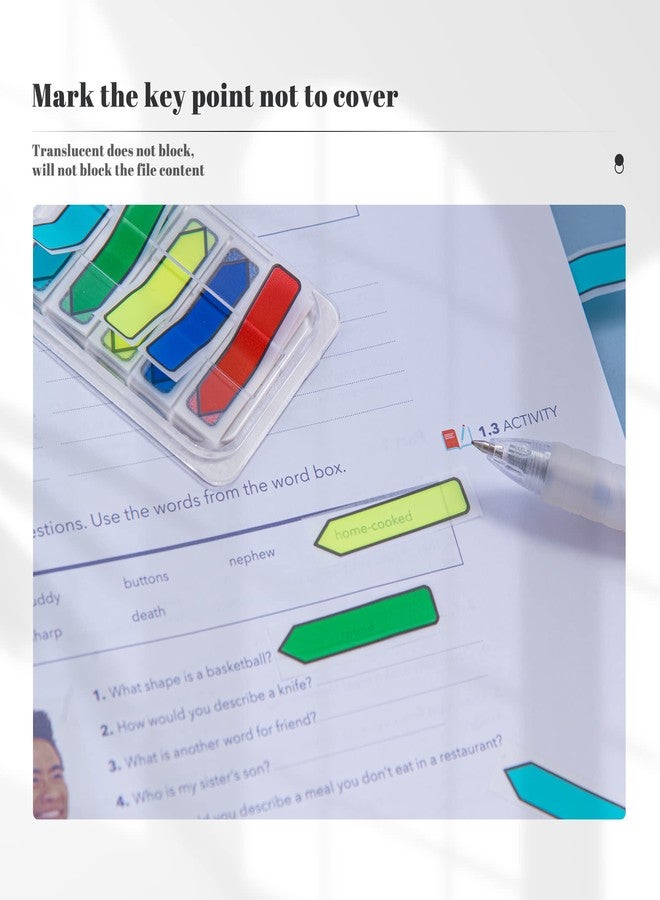Golcellia 3 X 300 Tablets, Transparent Sticky Notes, Page Markers, Book Tabs, Sticky Note Tabs, Sticky Tabs, Page Tabs, Label Stickers, Arrow Flags, Pop-up Page Flags - Image 4