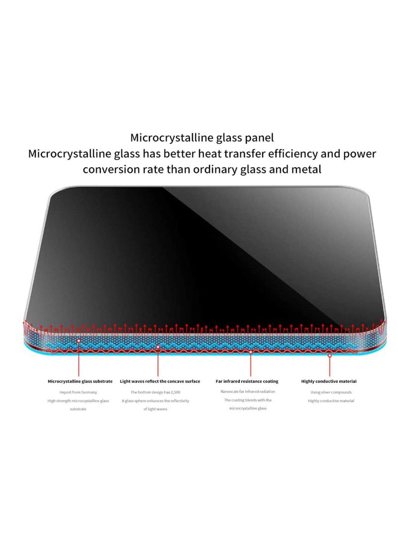 SYOSI مدفأة أكواب القهوة، 5 فولت 10 واط مدفأة أكواب للقهوة للمكتب مع إيقاف تشغيل تلقائي وتسخين بدرجة حرارة ثابتة وإعدادات درجة حرارة ذكية، وسادة تسخين كهربائية تعمل بواسطة USB للأكواب والقداحات - Image 4