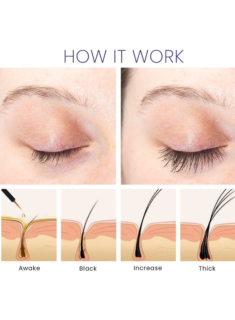 iBealee 2-PACKS Eyelash Growth Serum｜Natural Plant Extracts,Boosted Grouth and Thicker 8ml*2 - Image 3