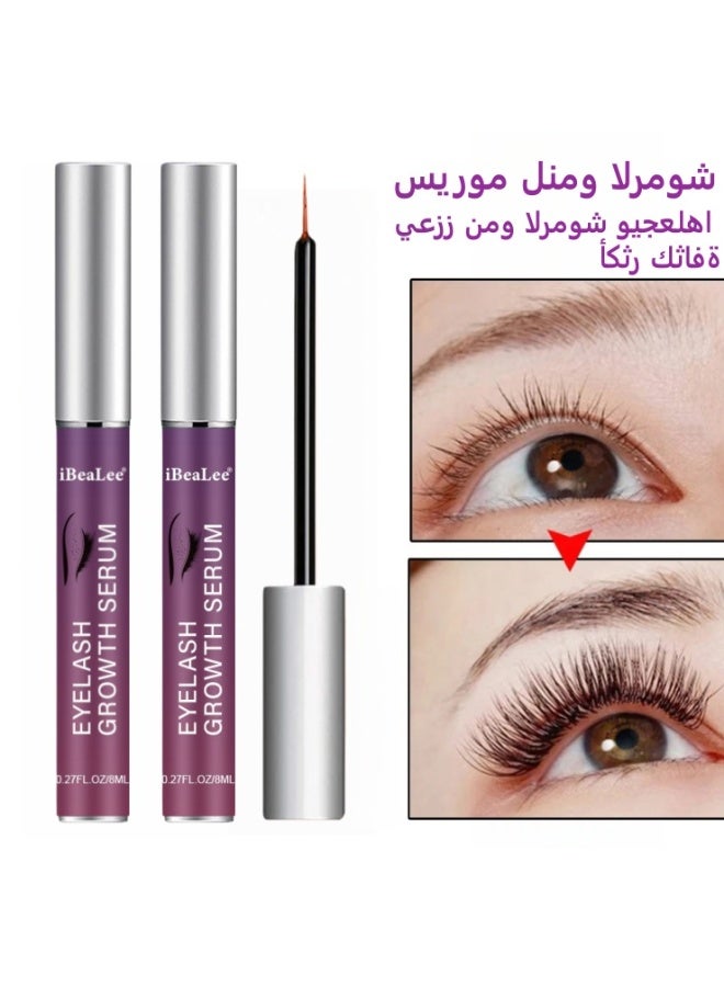 iBealee 2-PACKS Eyelash Growth Serum｜Natural Plant Extracts,Boosted Grouth and Thicker 8ml*2 - Image 1