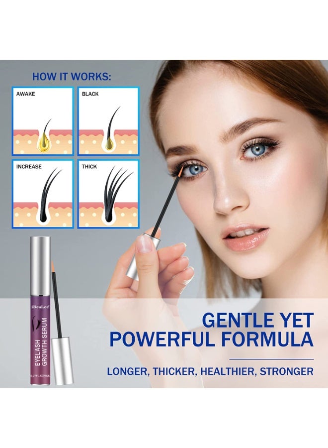 iBealee 2-PACKS Eyelash Growth Serum｜Natural Plant Extracts,Boosted Grouth and Thicker 8ml*2 - Image 4
