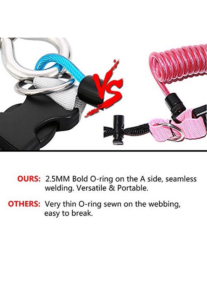 Dilwe Diving Hook Stainless Steel Reef Double Hook With Spiral Coil Lanyardand And Quickrelease Buckle(Blue) - Image 4