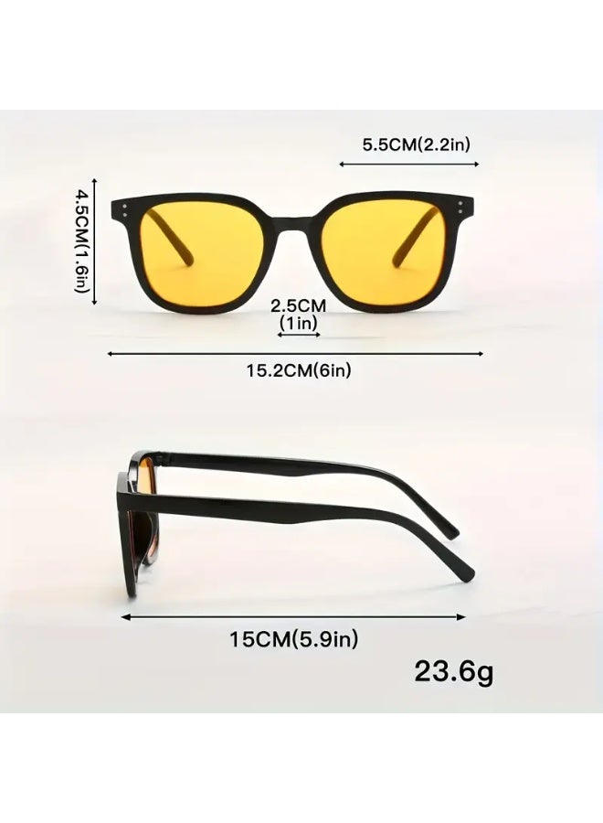 سينت هاوس مجموعة من 3 نظارات بإطار عصري، نظارات ريترو فريدة من نوعها للتصوير في الشوارع للرجال والنساء، مناسبة للحفلات والمهرجانات الموسيقية وتقديم الهدايا (تتضمن حافظة النظارات)، نظارات شمسية - Image 2