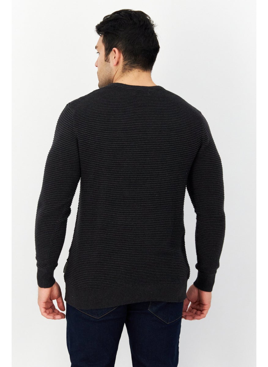 Men Crew Neck Textured Sweatshirt, Charcoal - pzsku/ZE465B30ED133010DDD3BZ/45/_/1728915187/12f463cd-10b3-4fa2-a9b3-84e6ff1d512f