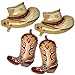 Lidmada 4Pcs Western Cowgirl Party Balloons Cowgirl Boot Balloon Cowboy Hat Foil Balloons Western Cowgirl Birthday Party Decorations Last Rodeo Bachelorette Party Supplies Brown - Image 4