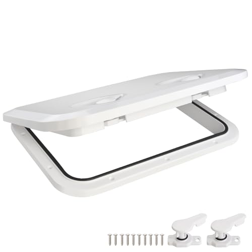 CLLOMAGY 17.3"x12.4" Boat Hatch Deck Access Lid,Marine Deck Access Hatch Door Cover for Bass/John/Fishing/Skiff/Sailboat/Yacht & RV/Camper Van,Durable&Weatherproof Boat Access Lid Cover-1PCS - Image 1
