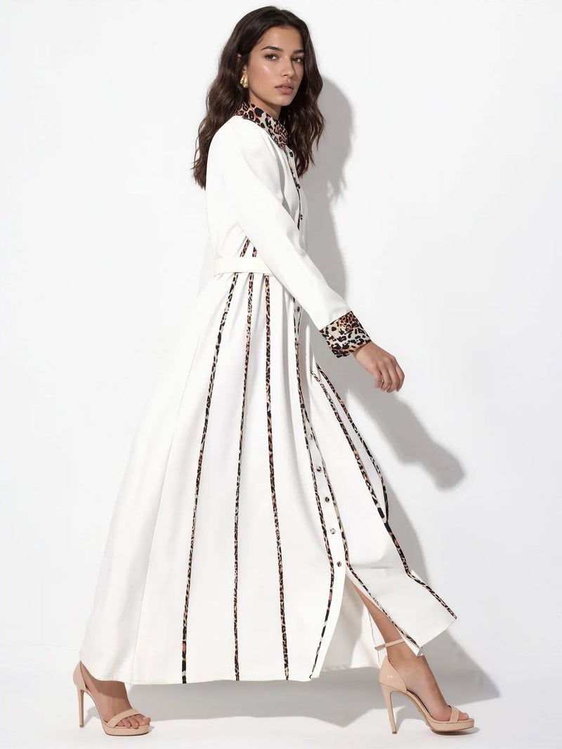 Jennyfer Leopard Print Maxi Shirt Dress - Image 3