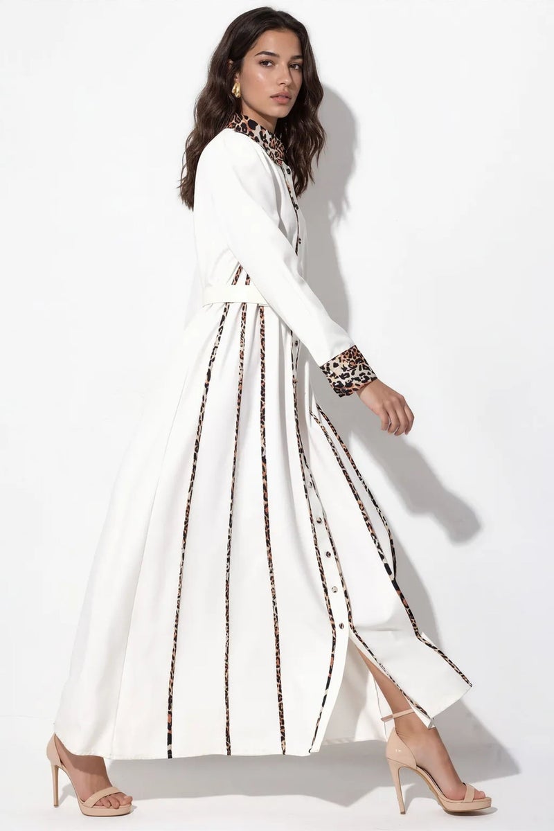 Jennyfer Leopard Print Maxi Shirt Dress - Image 3